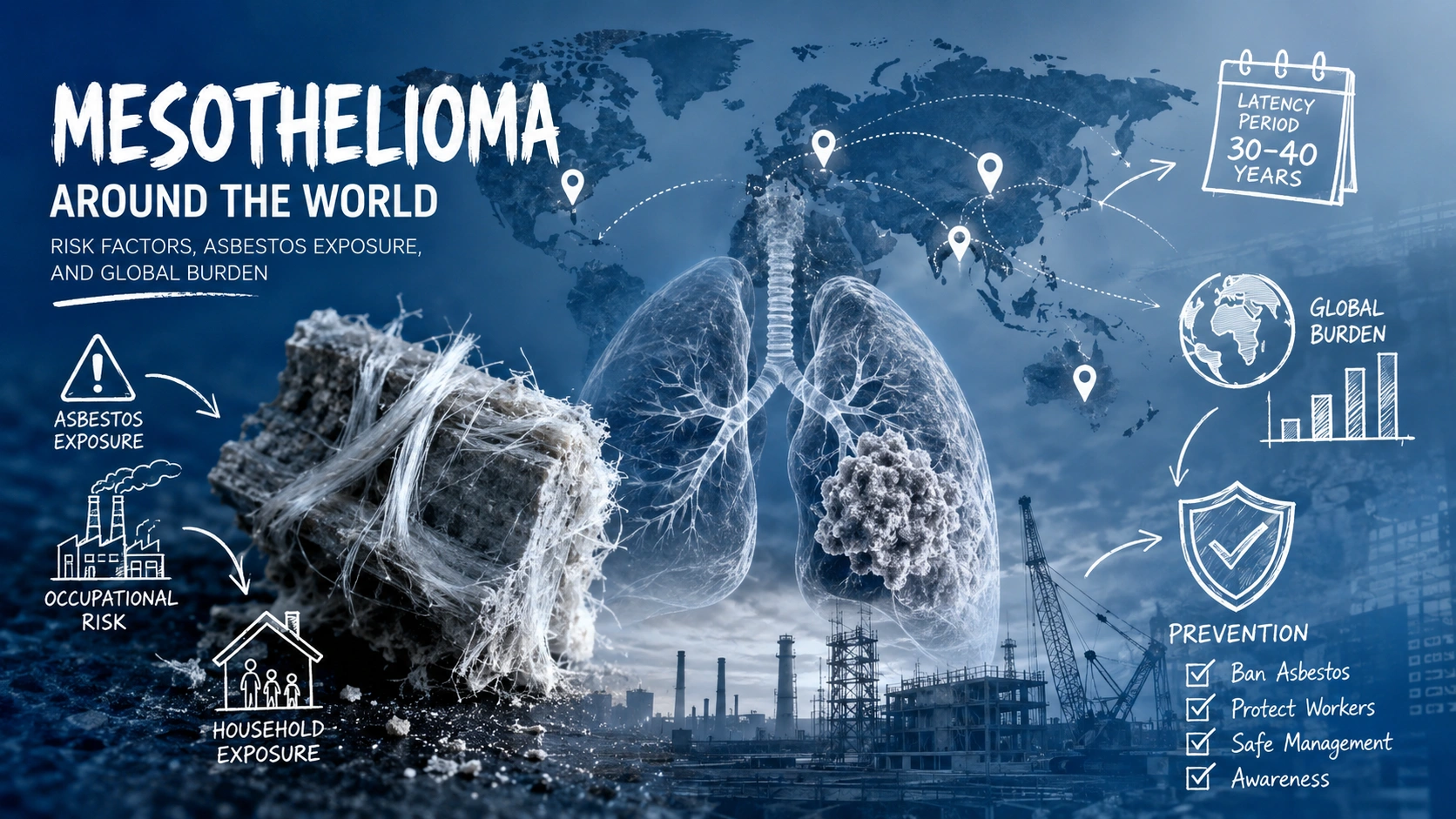 Mesothelioma Around the World Risk Factors, Asbestos Exposure, and Global Burden