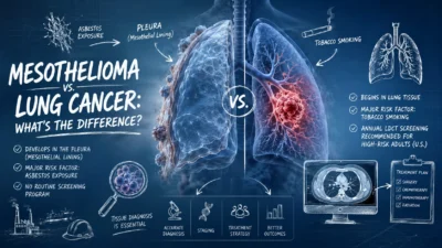 Mesothelioma vs Lung Cancer What’s the Difference